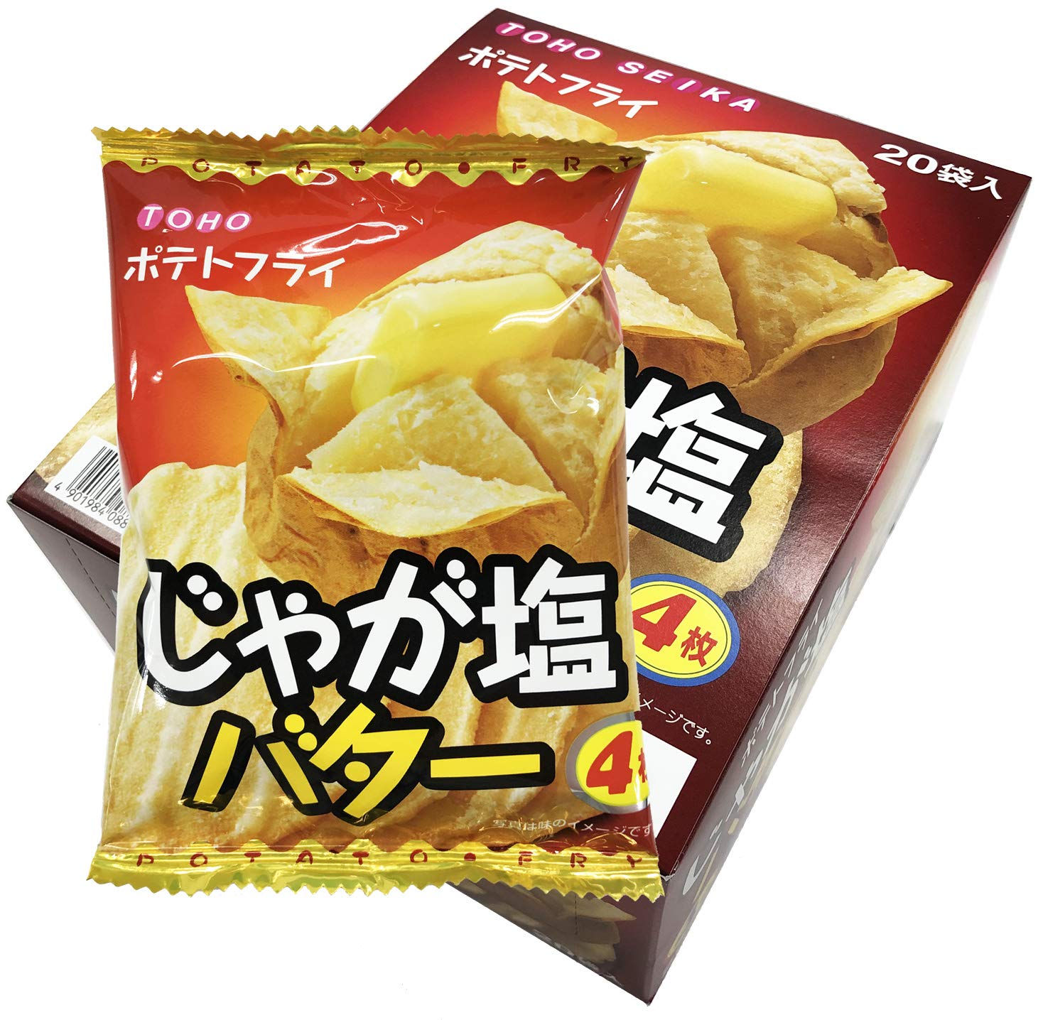 東豊製菓　ポテトフライ じゃが塩バター カルビーポテトチップス　セット まとめ買い 東豊製菓 ポテトフライ じゃが塩バター 11g x20個